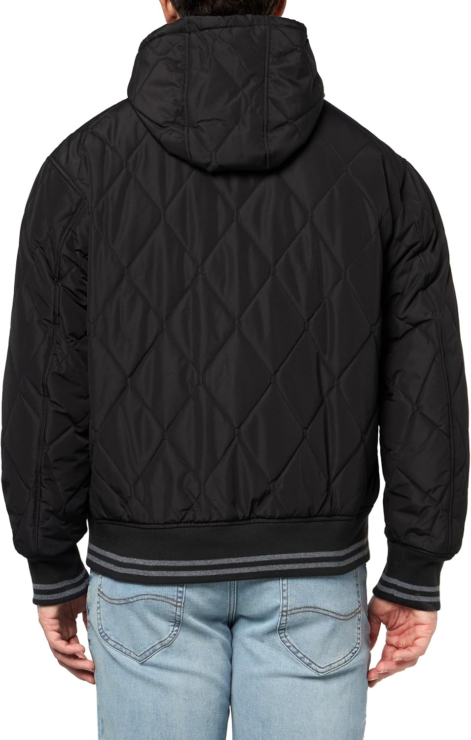 image:imageChampion Mens Diamond Quilted Varsity HoodyBlack Tech