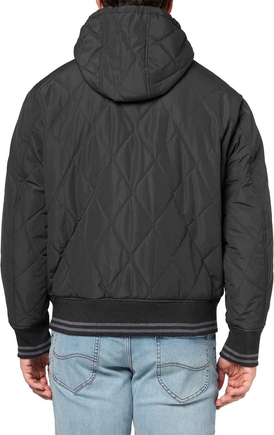 image:imageChampion Mens Diamond Quilted Varsity HoodyCharcoal Tech
