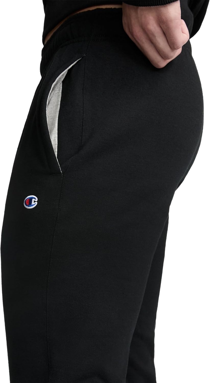 image:imageChampion Mens Graphic Fleece Joggers Sweatpants Standard Fit Midweight Fleece Classic Script LogoBlack