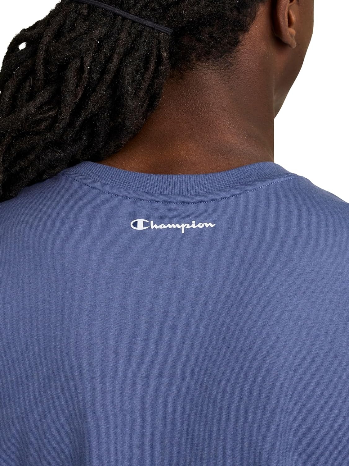 image:imageChampion Mens Graphic Short Sleeve TShirt Standard Fit Classic Script Logo Midweight 100 CottonCoastal Fjord
