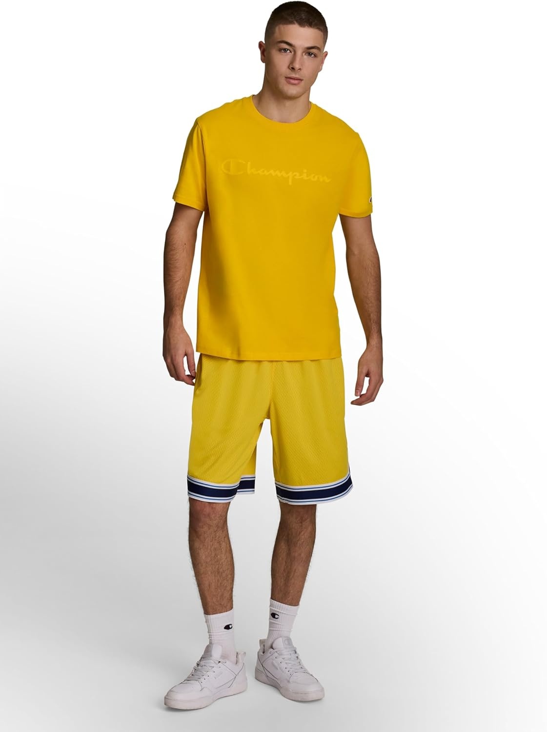image:imageChampion Mens Graphic Short Sleeve TShirt Standard Fit Tonal Script Logo Midweight 100 CottonFreesia