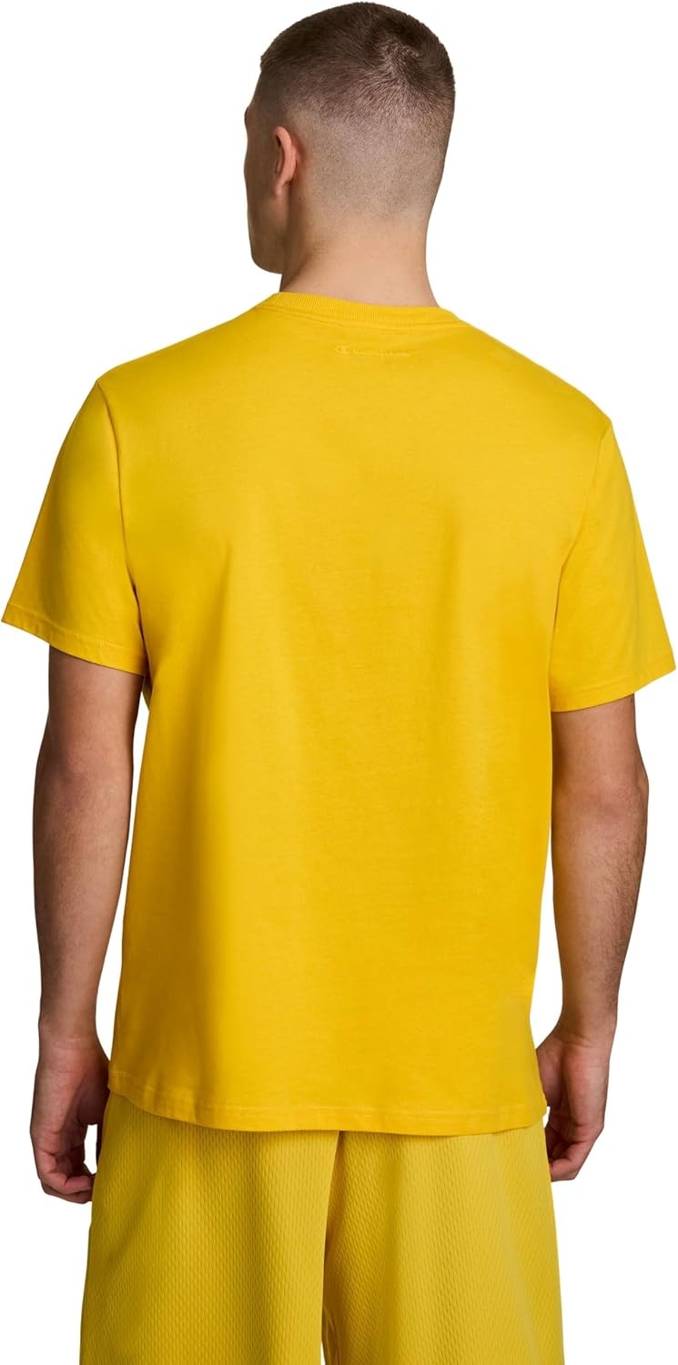 image:imageChampion Mens Graphic Short Sleeve TShirt Standard Fit Tonal Script Logo Midweight 100 CottonFreesia