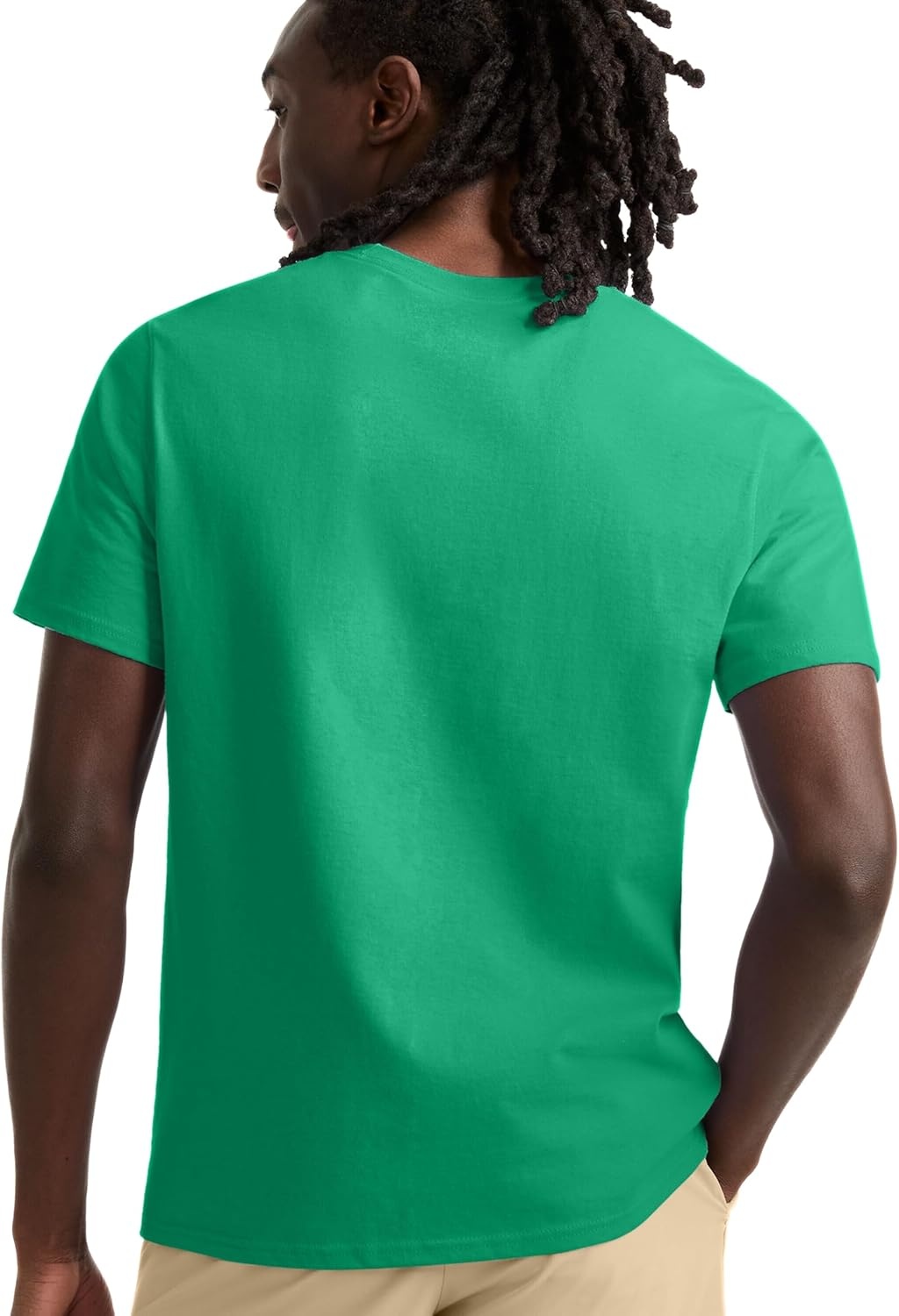 image:imageChampion Mens Graphic Short Sleeve TShirt Standard Fit Tonal Script Logo Midweight 100 CottonGreen Field
