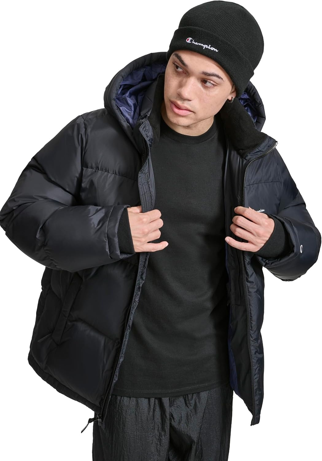image:imageChampion Mens Heavy Weight Puffer With Adjustable HoodBlack