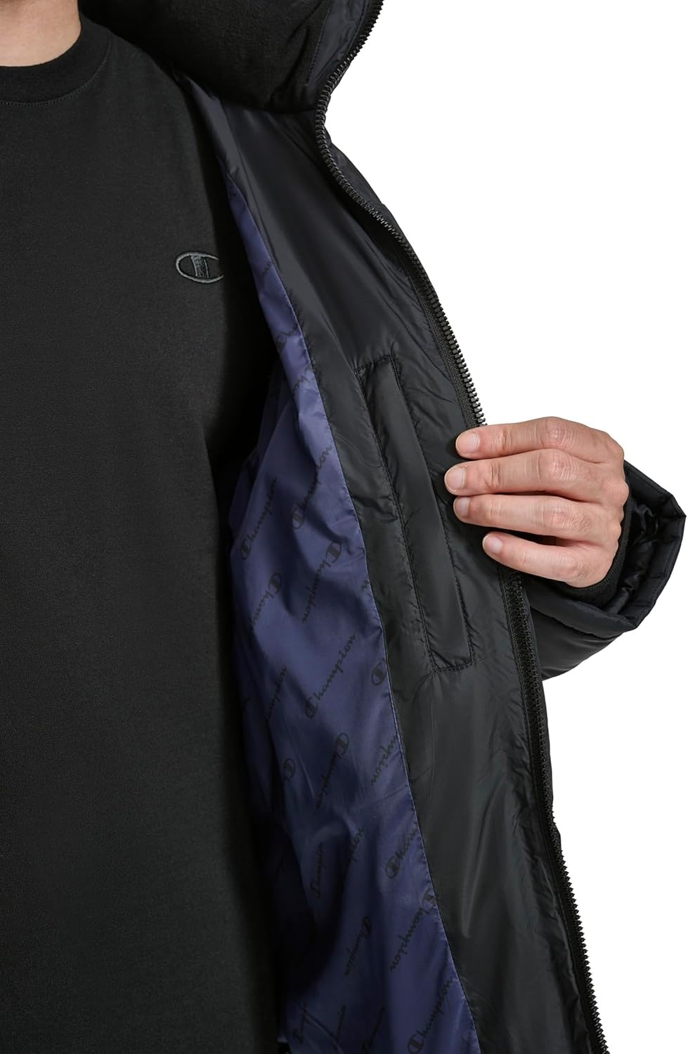 image:imageChampion Mens Heavy Weight Puffer With Adjustable HoodBlack
