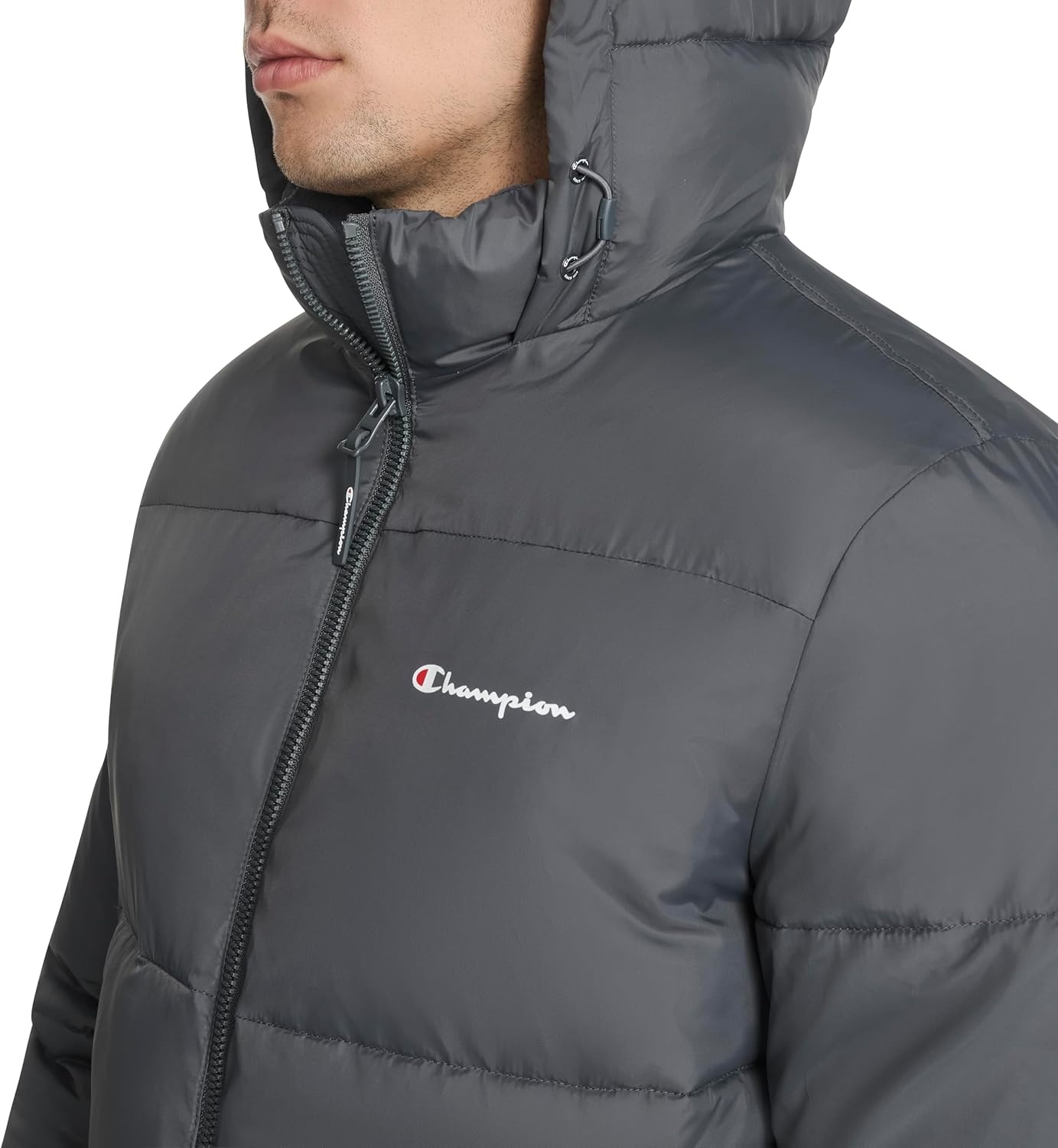 image:imageChampion Mens Heavy Weight Puffer With Adjustable HoodIron Grey