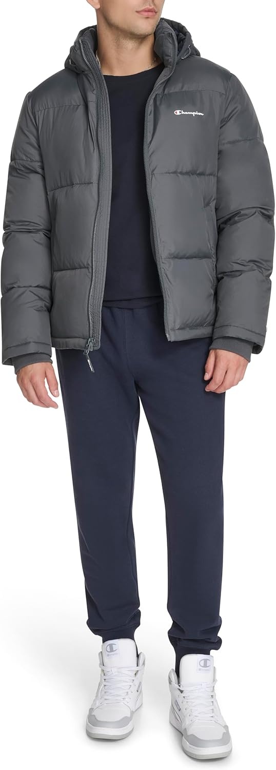 image:imageChampion Mens Heavy Weight Puffer With Adjustable HoodIron Grey