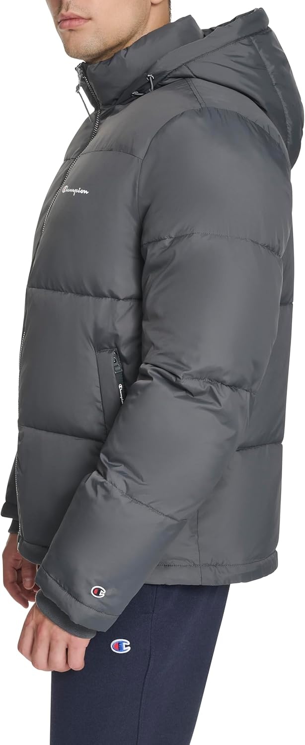 image:imageChampion Mens Heavy Weight Puffer With Adjustable HoodIron Grey