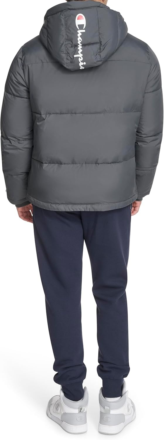 image:imageChampion Mens Heavy Weight Puffer With Adjustable HoodIron Grey