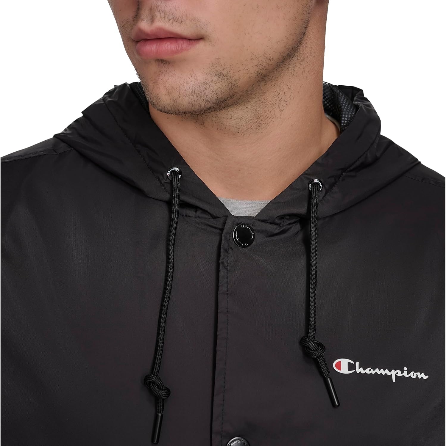 image:imageChampion Mens Hooded Coaches Rain JacketBlack