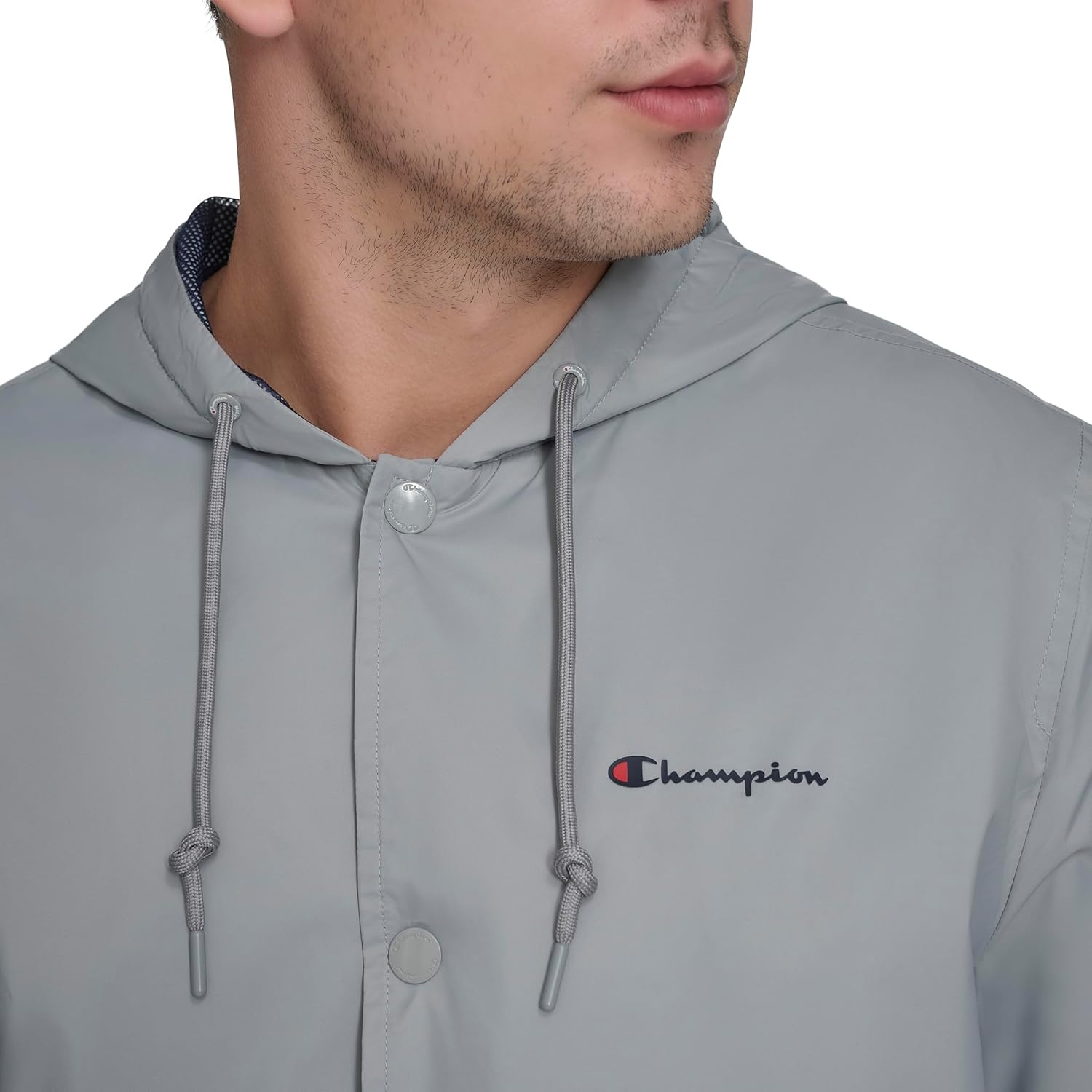 image:imageChampion Mens Hooded Coaches Rain JacketGrey
