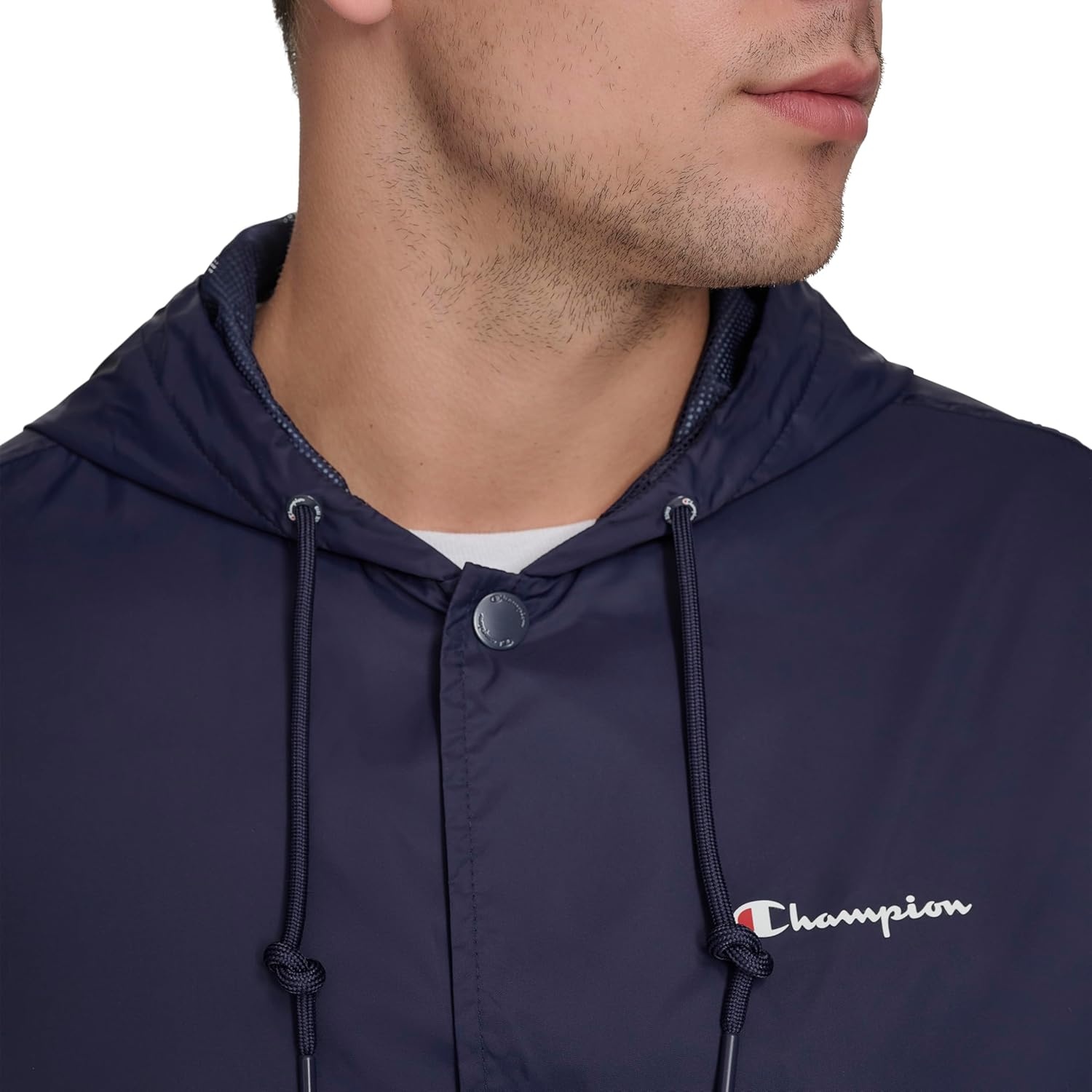 image:imageChampion Mens Hooded Coaches Rain JacketPeacoat