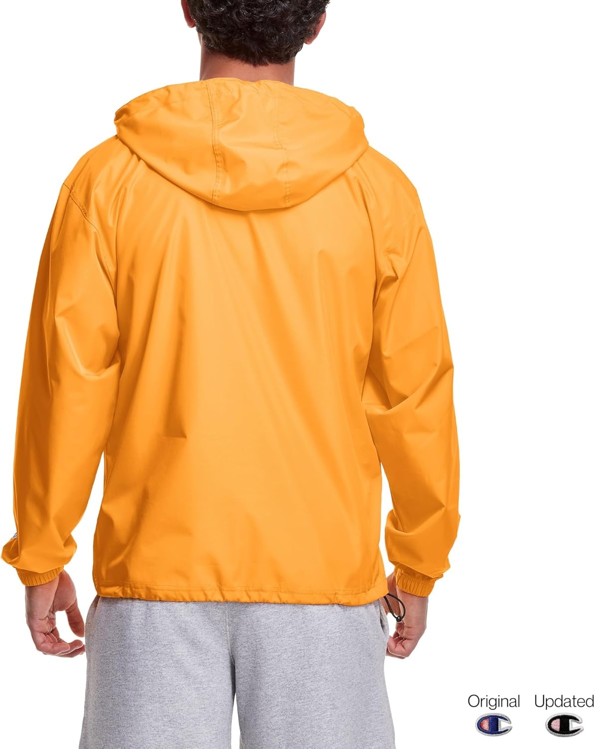 image:imageChampion Mens Jacket Stadium Fullzip Jacket Wind Resistant Water Resistant Jacket for MenC Gold Small Small Script Logo