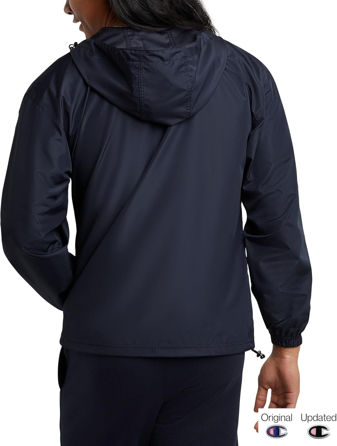 image:imageChampion Mens Jacket Stadium Fullzip Jacket Wind Resistant Water Resistant Jacket for MenNavy Small Small Script Logo