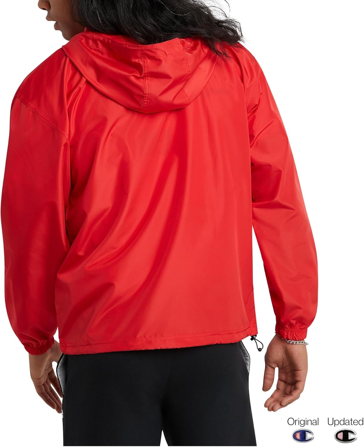 image:imageChampion Mens Jacket Stadium Fullzip Jacket Wind Resistant Water Resistant Jacket for MenScarlet Small Small Script Logo
