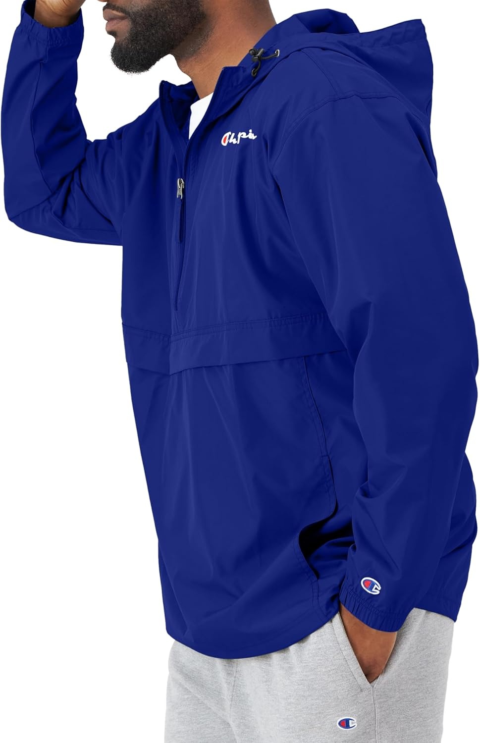image:imageChampion Mens Jacket Stadium Fullzip Jacket Wind Resistant Water Resistant Jacket for MenSurf the Web Small Small Script Logo
