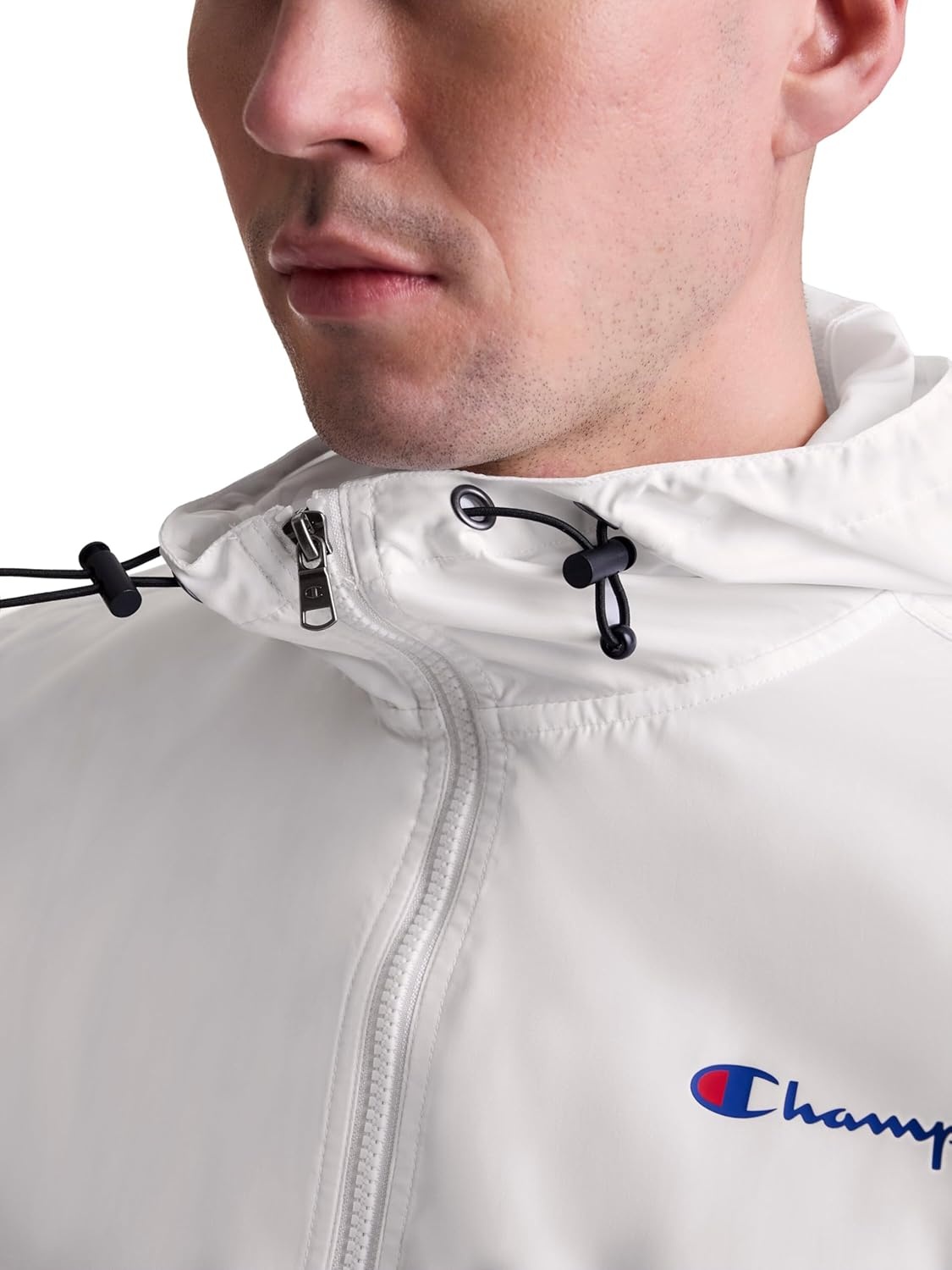 image:imageChampion Mens Jacket Stadium Fullzip Jacket Wind Resistant Water Resistant Jacket for MenWhite