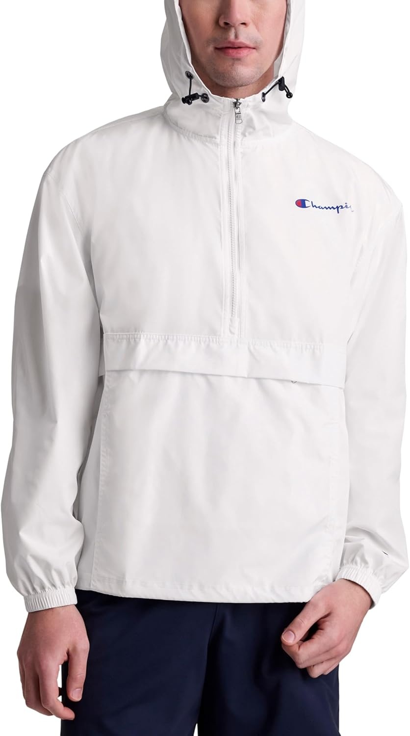 image:imageChampion Mens Jacket Stadium Fullzip Jacket Wind Resistant Water Resistant Jacket for MenWhite