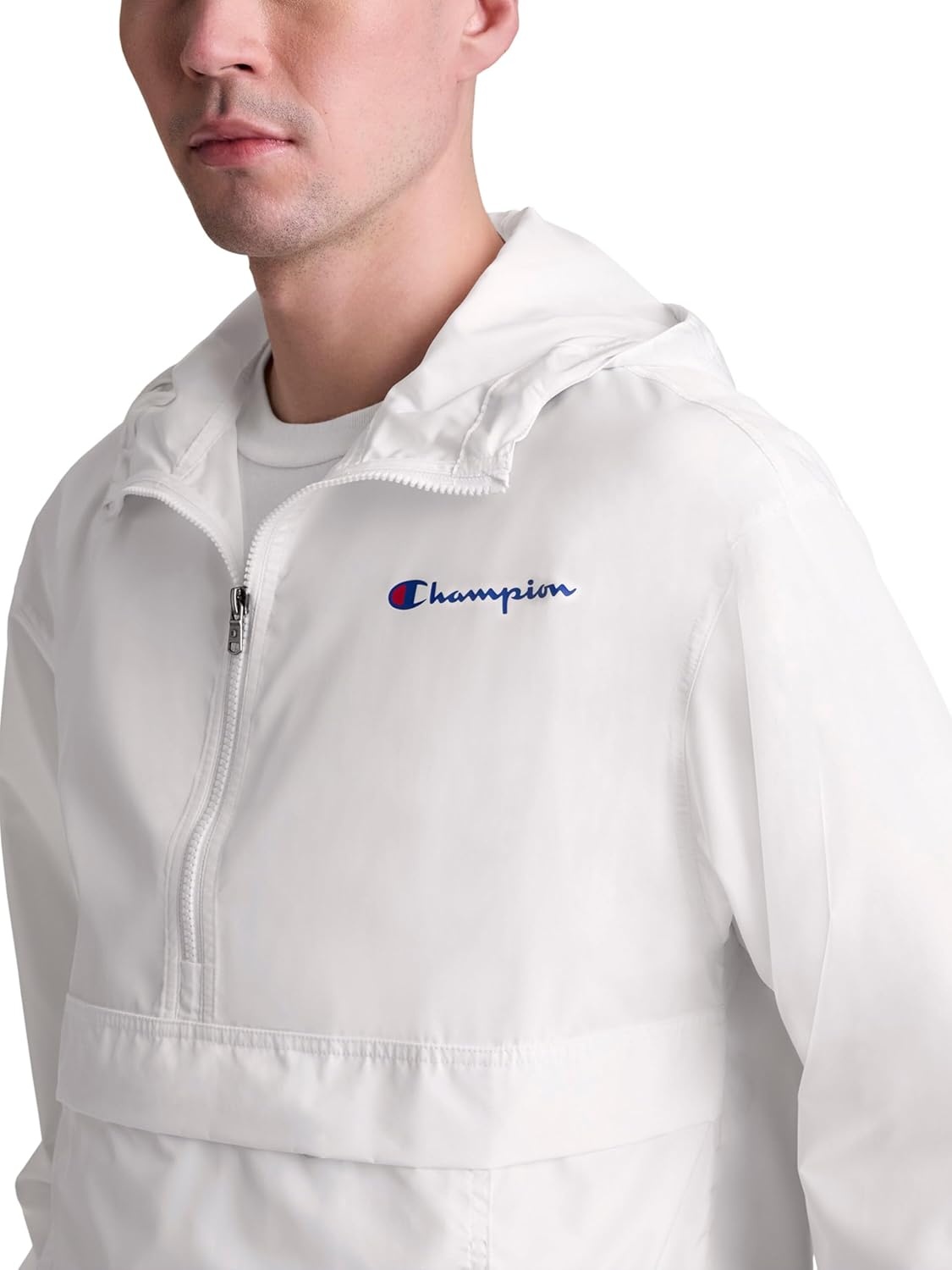 image:imageChampion Mens Jacket Stadium Fullzip Jacket Wind Resistant Water Resistant Jacket for MenWhite