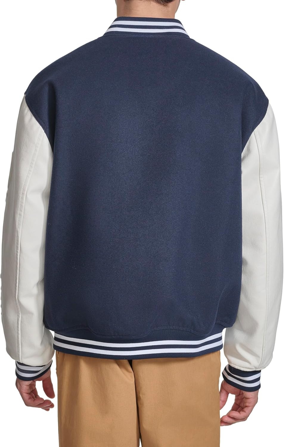 image:imageChampion Mens Letterman Varsity Bomber Jacket With Quilted Lining amp Embroidered SleevesNavyWhite