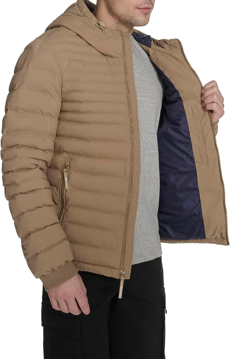 image:imageChampion Mens Lightweight Hooded Puffer JacketOtter