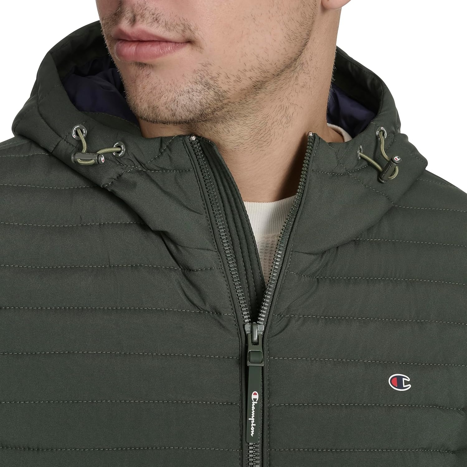 image:imageChampion Mens Lightweight Hooded Puffer JacketSpruce