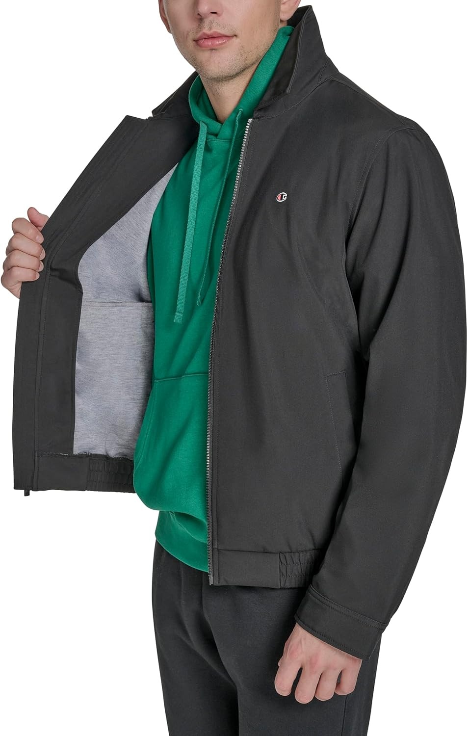 image:imageChampion Mens Lightweight Laydown Collar JacketBlack