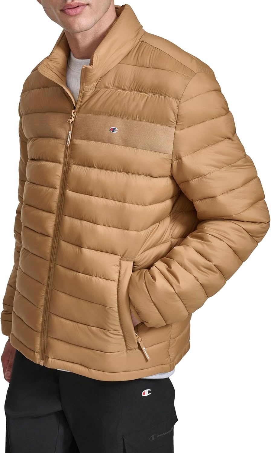 image:imageChampion Mens Lightweight Packable Puffer JacketTobacco