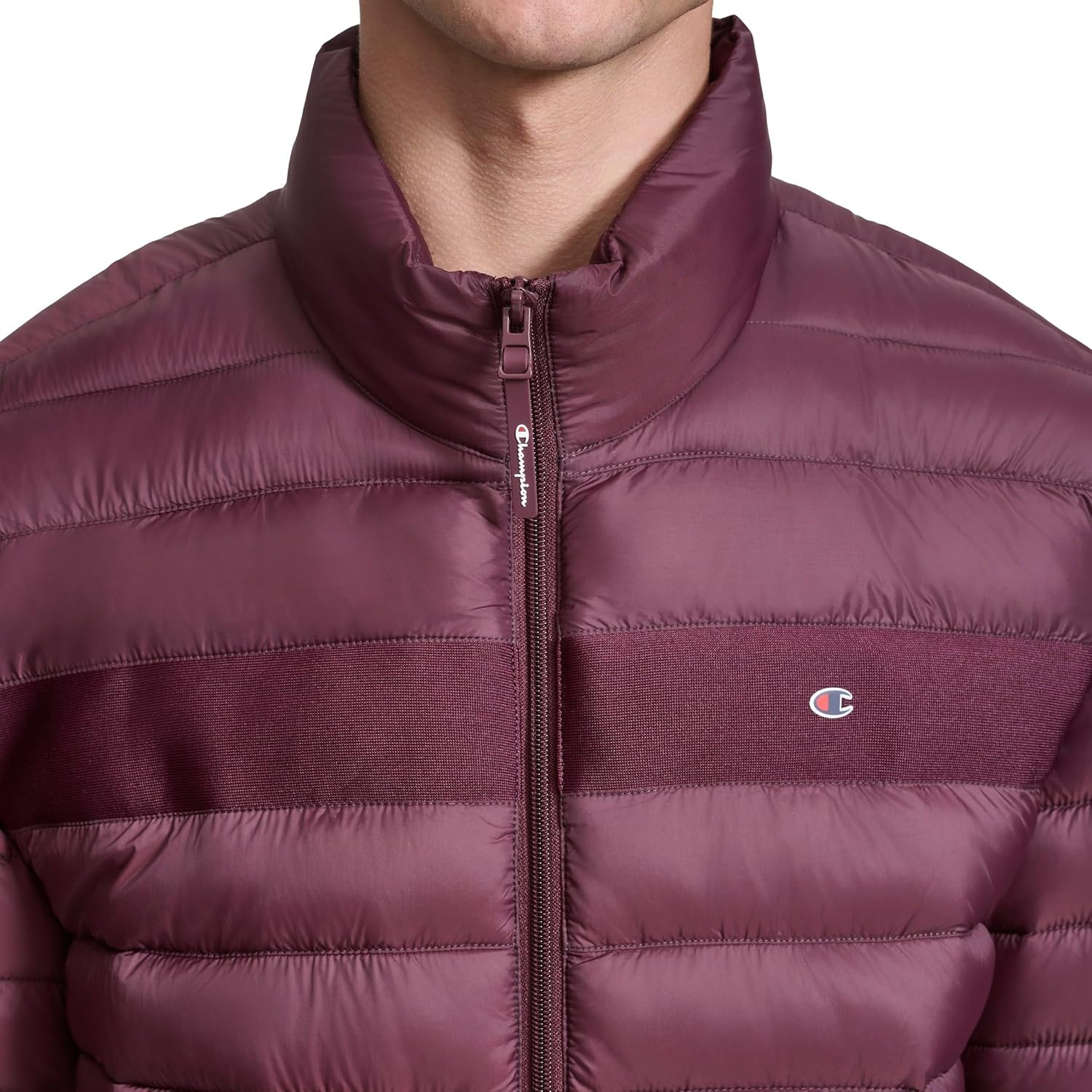 image:imageChampion Mens Lightweight Packable Puffer JacketWine