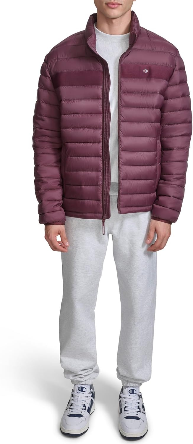 image:imageChampion Mens Lightweight Packable Puffer JacketWine