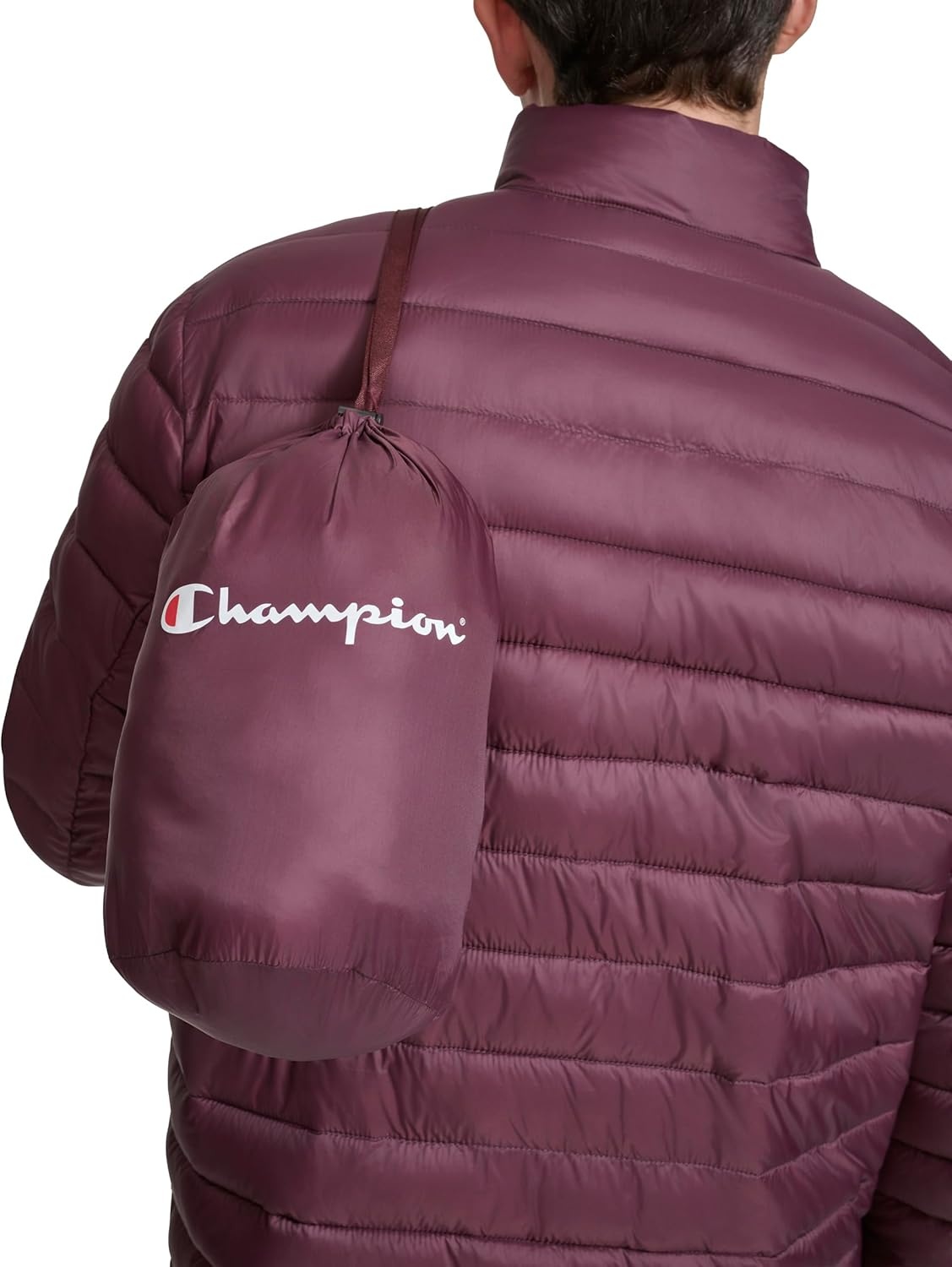 image:imageChampion Mens Lightweight Packable Puffer JacketWine