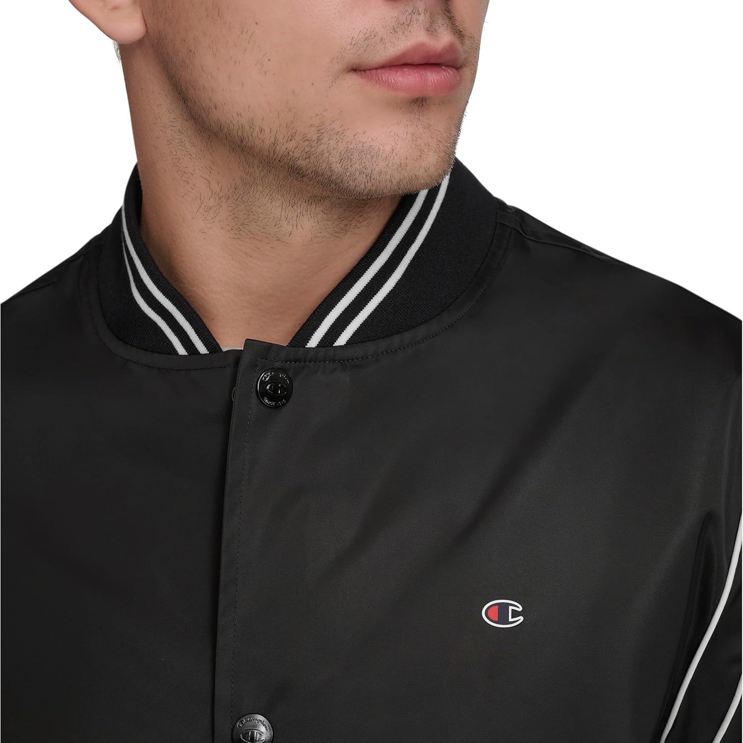 image:imageChampion Mens Lightweight Varsity Bomber JacketBlack
