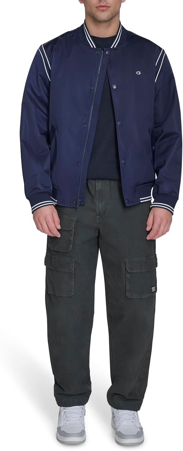 image:imageChampion Mens Lightweight Varsity Bomber JacketPeacoat