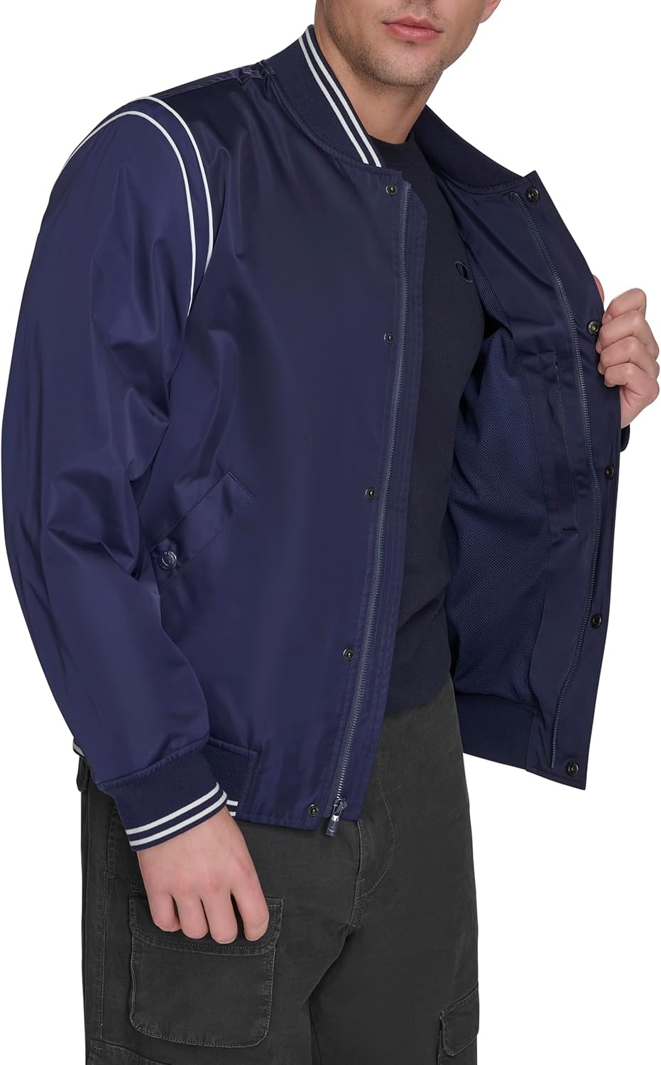 image:imageChampion Mens Lightweight Varsity Bomber JacketPeacoat