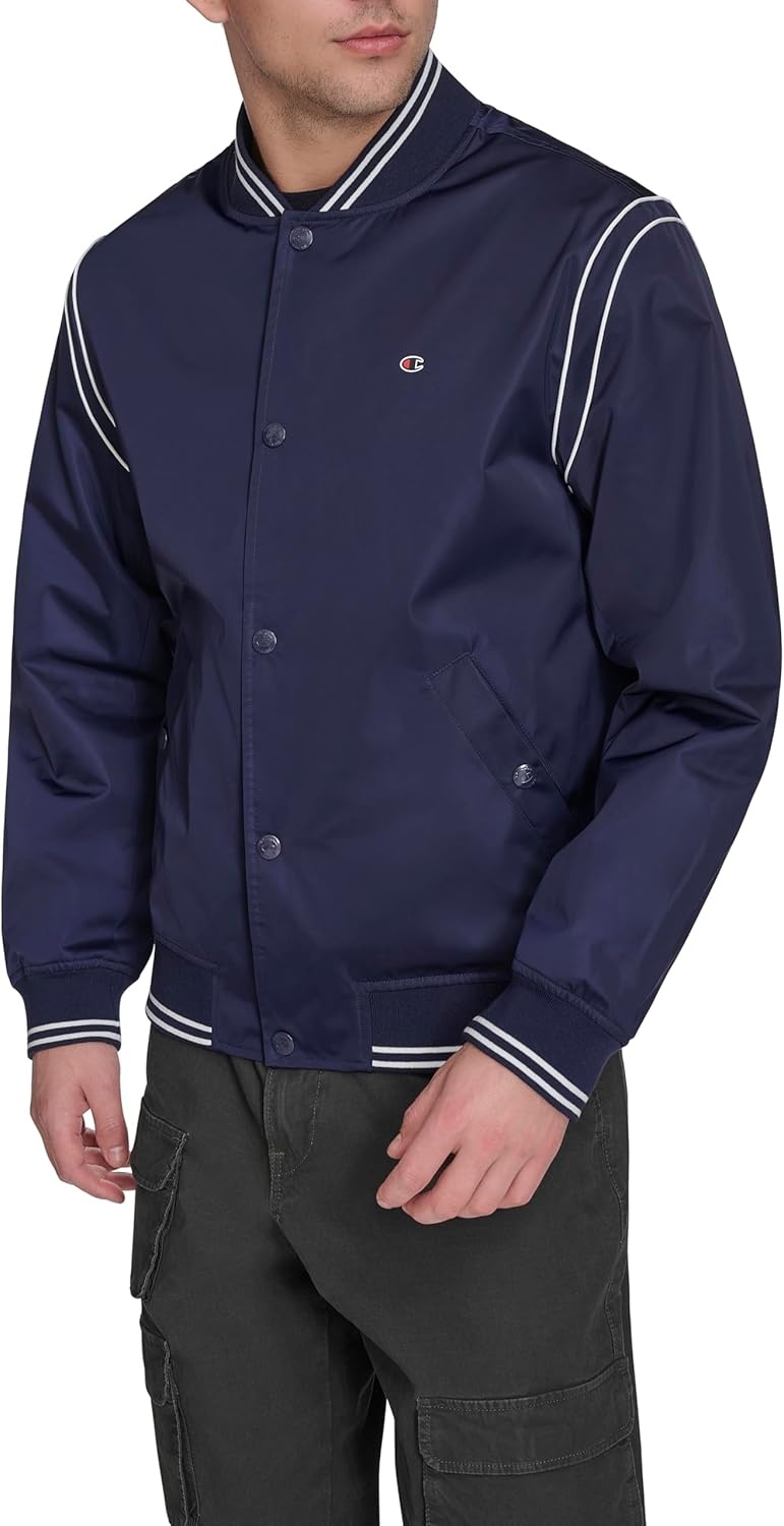 image:imageChampion Mens Lightweight Varsity Bomber JacketPeacoat