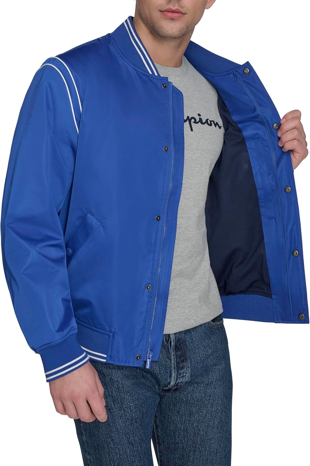image:imageChampion Mens Lightweight Varsity Bomber JacketSurf the Web
