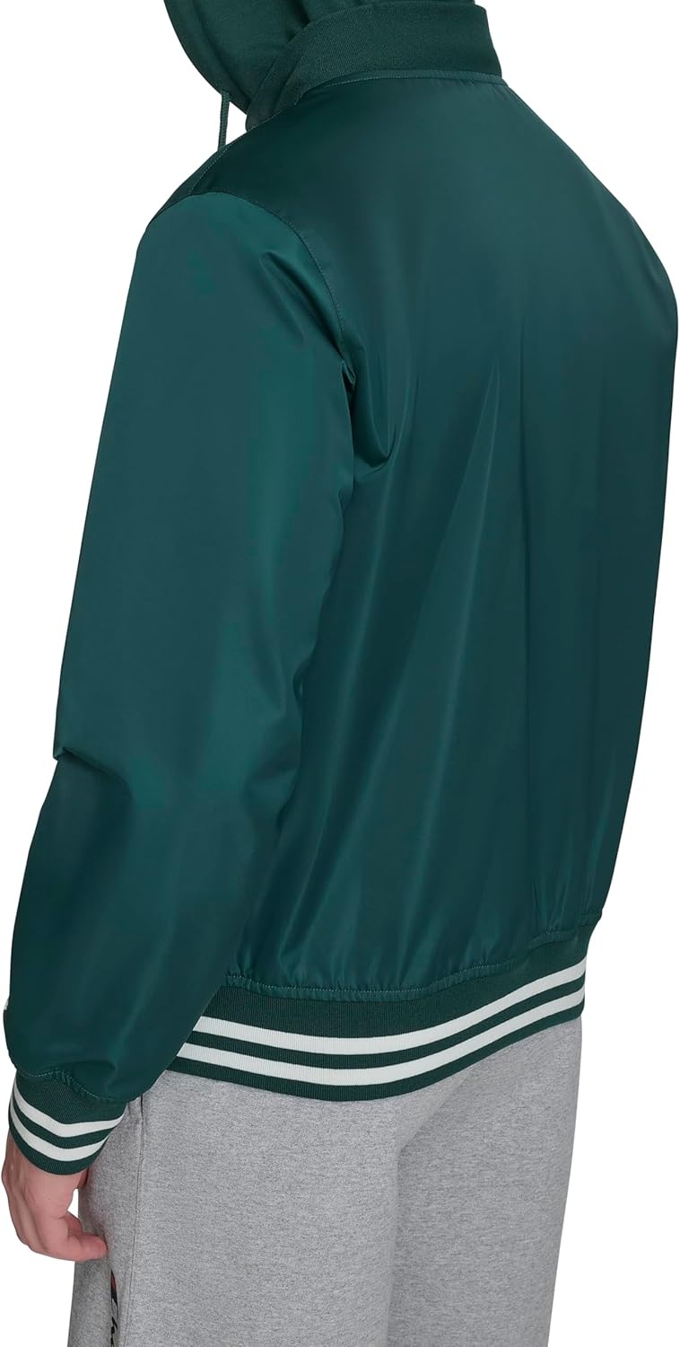 image:imageChampion Mens Lightweight Varsity Jacket With Jersey HoodRain Forest