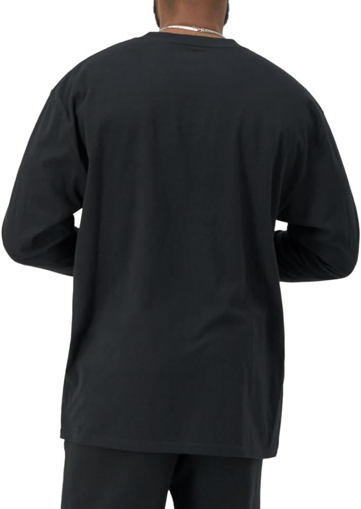 image:imageChampion Mens Long Sleeve Tshirt Classic Tshirt for Men Reg Or Big amp TallBlack Script