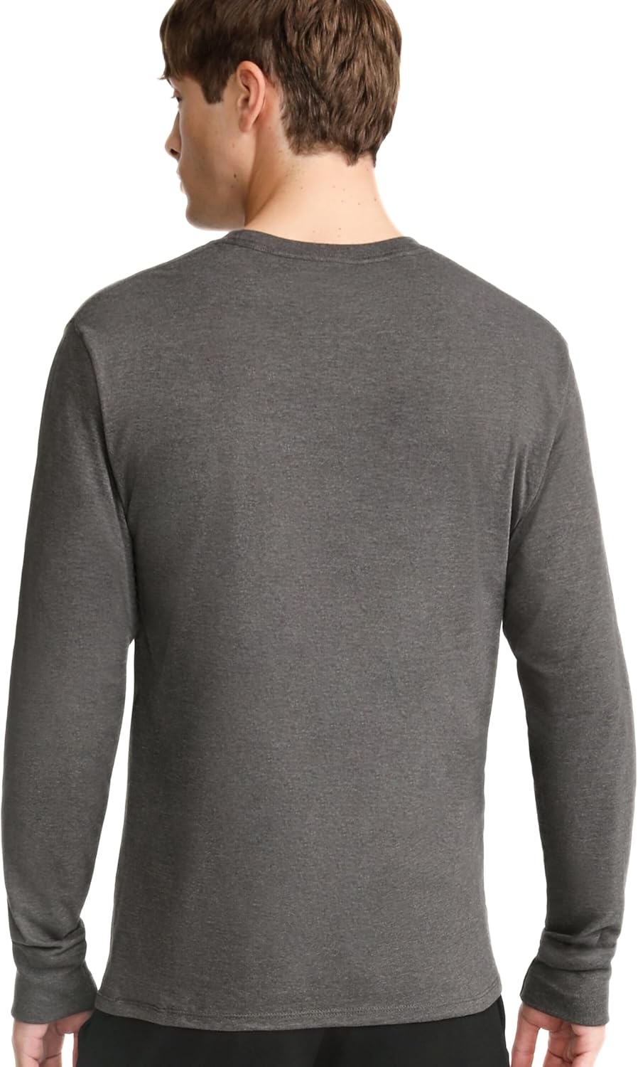 image:imageChampion Mens Long Sleeve Tshirt Classic Tshirt for Men Reg Or Big amp TallGranite Heather Classic Script Logo
