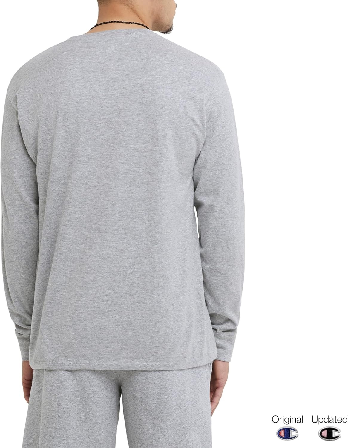 image:imageChampion Mens Long Sleeve Tshirt Classic Tshirt for Men Reg Or Big amp TallOxford Gray