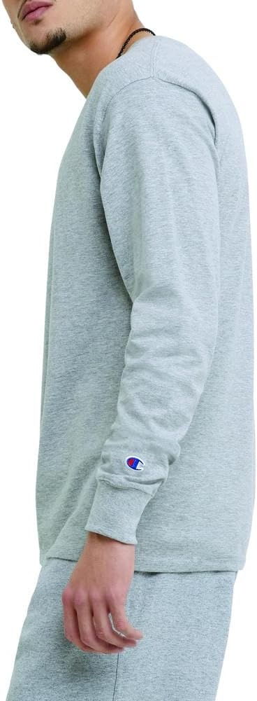 image:imageChampion Mens Long Sleeve Tshirt Classic Tshirt for Men Reg Or Big amp TallOxford Gray
