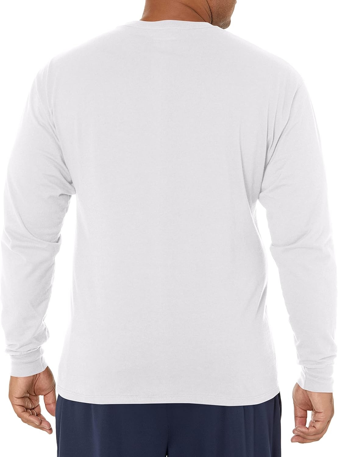 image:imageChampion Mens Long Sleeve Tshirt Classic Tshirt for Men Reg Or Big amp TallWhite Small Script