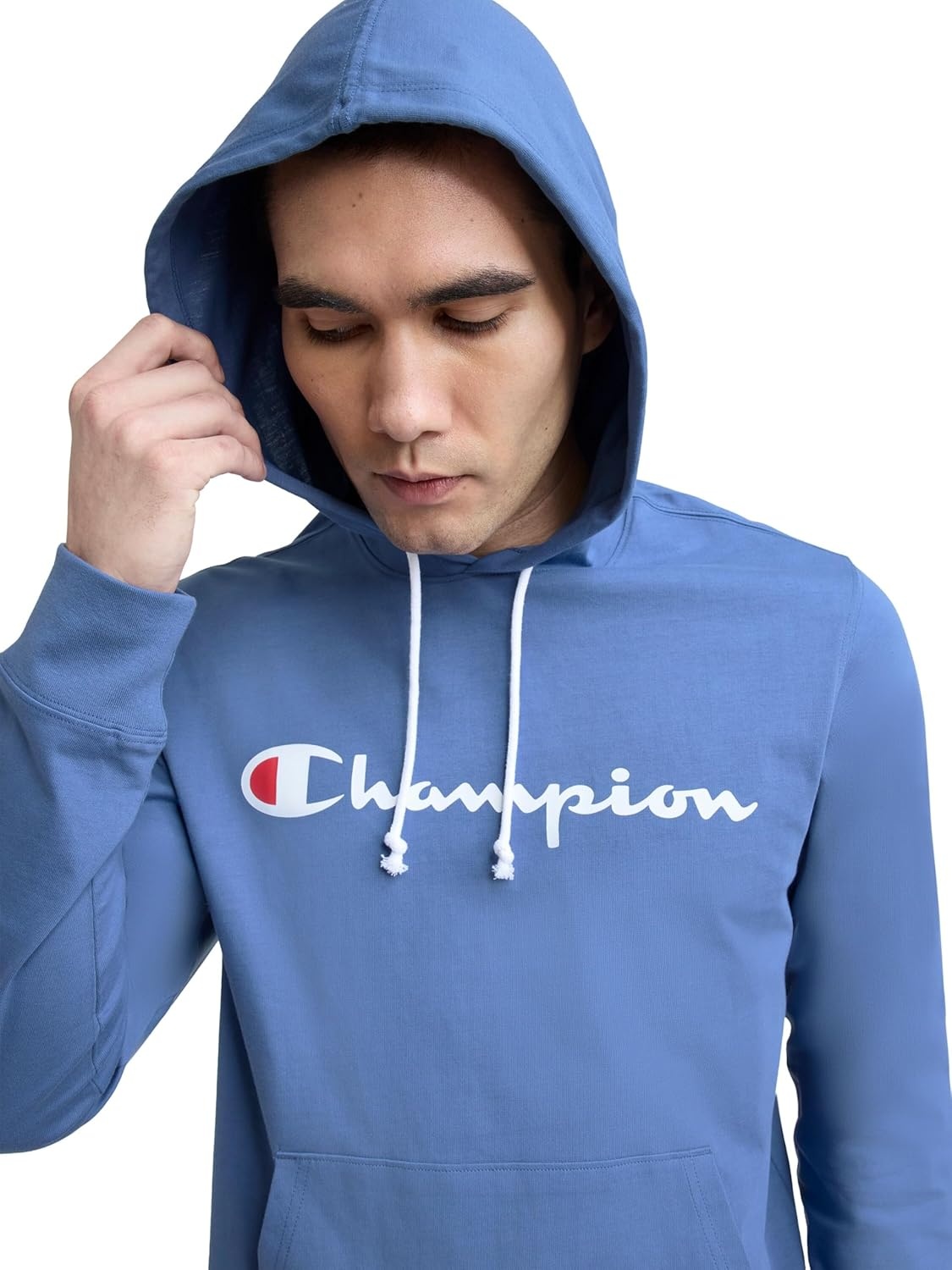 image:imageChampion Mens Long Sleeve Tshirt Hoodie Retired ColorsCoastal Fjord Classic Script Logo