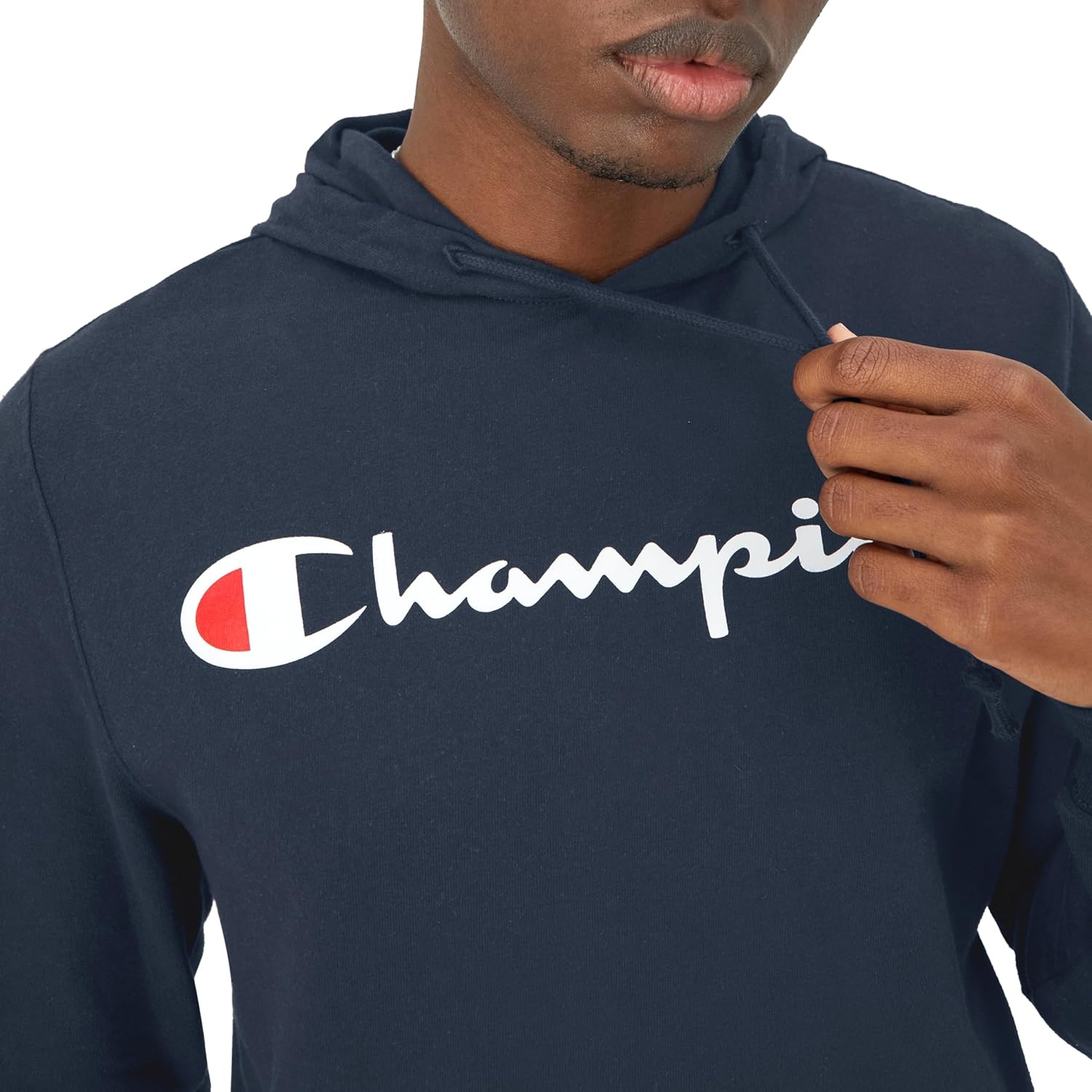 image:imageChampion Mens Long Sleeve Tshirt Hoodie Retired ColorsNavy Classic Script Logo