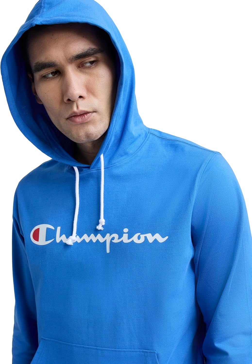 image:imageChampion Mens Long Sleeve Tshirt Hoodie Retired ColorsNebulas Blue Classic Script Logo