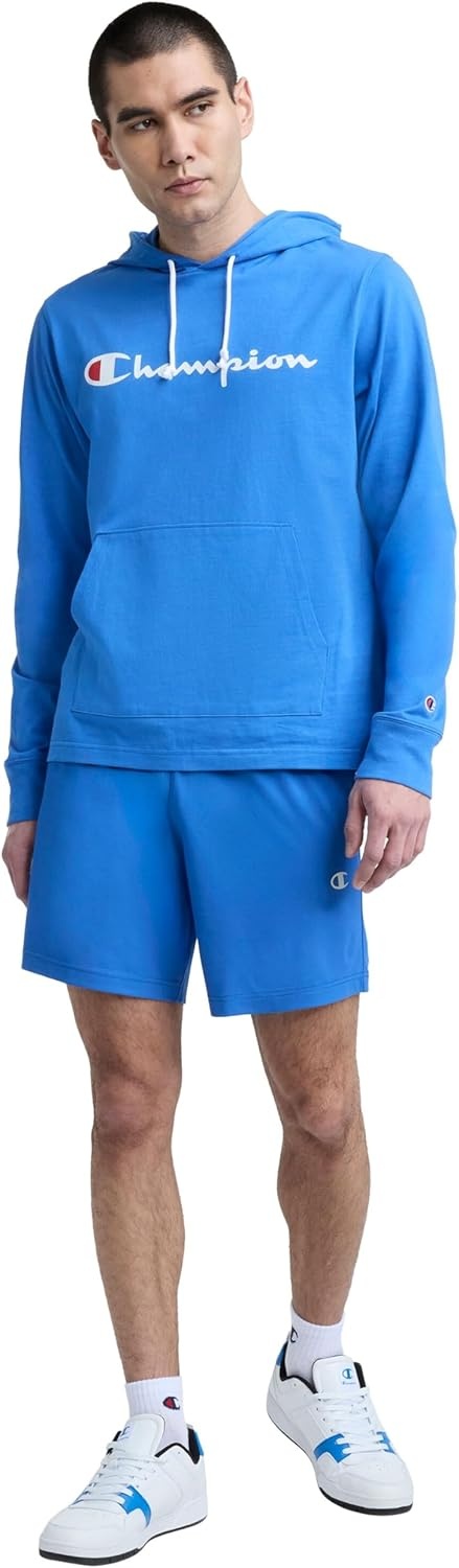 image:imageChampion Mens Long Sleeve Tshirt Hoodie Retired ColorsNebulas Blue Classic Script Logo