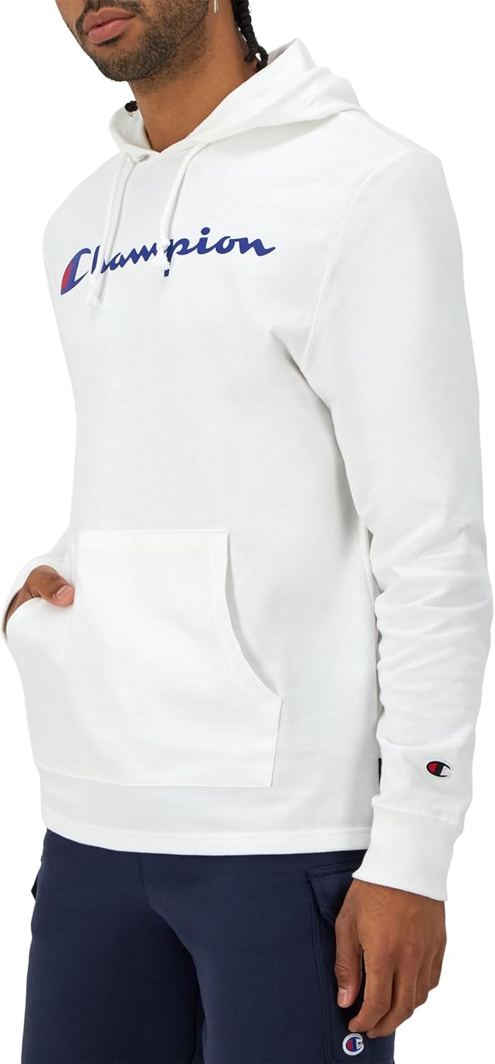 image:imageChampion Mens Long Sleeve Tshirt Hoodie Retired ColorsWhite Classic Script Logo