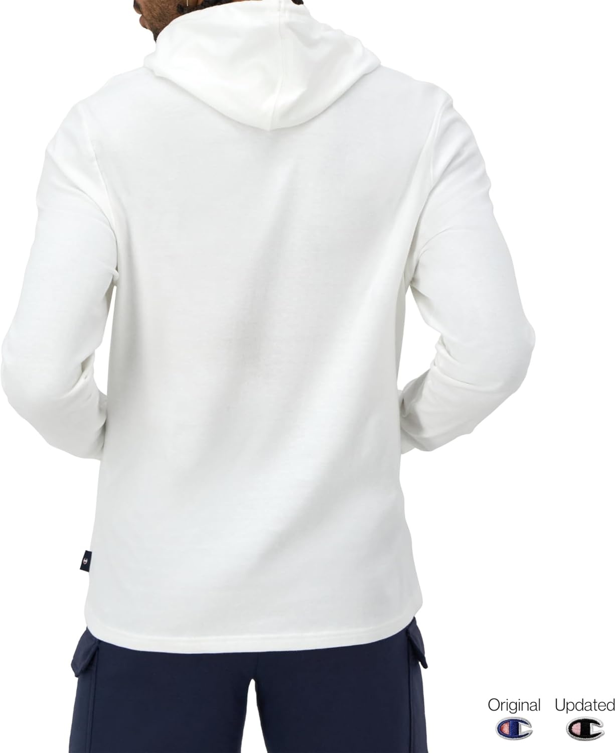 image:imageChampion Mens Long Sleeve Tshirt Hoodie Retired ColorsWhite Classic Script Logo
