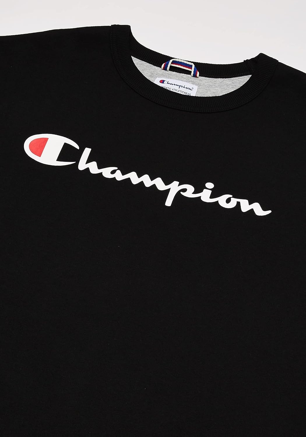 image:imageChampion Mens Mens Crewneck Fleece Sweatshirt Standard Fit Midweight C Logo Available in Regular and Big amp TallBlack