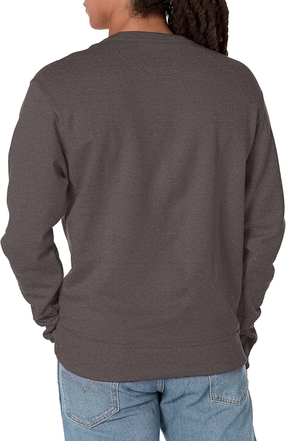 image:imageChampion Mens Mens Crewneck Fleece Sweatshirt Standard Fit Midweight C Logo Available in Regular and Big amp TallGranite Heather